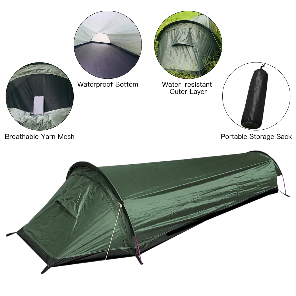 Cheap Goat Tents Portable Beach Sleeping Tents for Adults Backpacking Tent Outdoor Camping Sleeping Bag Tent Lightweight Single Person Tent   